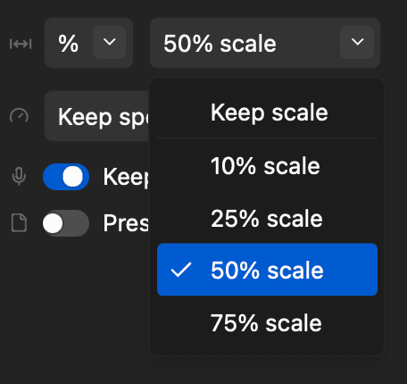 Downscaling relatively